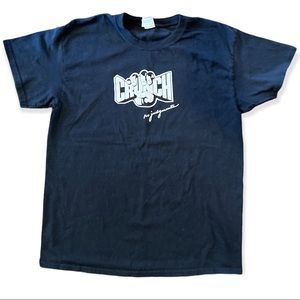 Mens Large Crunch No Judgements Black T-shirt 100%Cotton